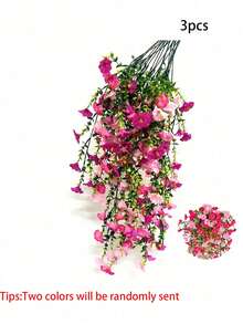 3/1 Piece Artificial UV-Resistant Violet Flower Decor, Suitable For Wreaths, Weddings, Mother's Day, Garden, Balcony, Indoor & Outdoor Home Decoration - Multicolor - View 11