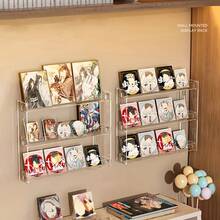 1 buah/2 buah Rak Dinding Transparan, Rak Penyimpanan Dinding Hemat Ruang, Rak Pajangan Kosmetik dan Koleksi, Cocok untuk Figur Anime, Kartu, Lencana, Kosmetik, Rak Dinding Tanpa Bor, Rak Penyimpanan Kunci Ideal untuk Pintu Masuk, Rak Gantung Dekorasi Rumah - Transparan 3 lapisan - View 11