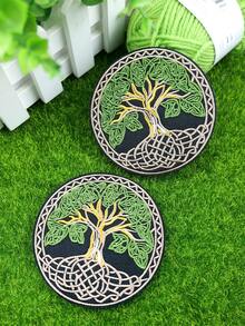 2pcs Celtic Tree Of Life Embroidered Patches, Suitable For Clothes, Bags, Shoes, Hats And More - Multicolor - View 10