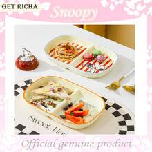 Snoopy Ceramic Divided Plate, Adult Weight Loss Tableware, Cute Breakfast Plate - Multicolor - View 5