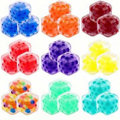 1 Set Colorful Soft Stress Relief Ball: Cute Transparent Gel Bead Squeeze Toy, Non-Edible Stress Relief Toy, Suitable For Teens And Adults, Perfect For Sensory Play To Relieve Anxiety, Best Gift For Wedding Season And Mother's Day