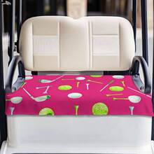 Golf Cart Seat Covers, Golf Cart Seat Towel Blanket Club Car For Golf Lover, Wave Golf Cart Accessories, Keep Seat Comfortable, 52 X 32 Inch - Rose Red - View 6