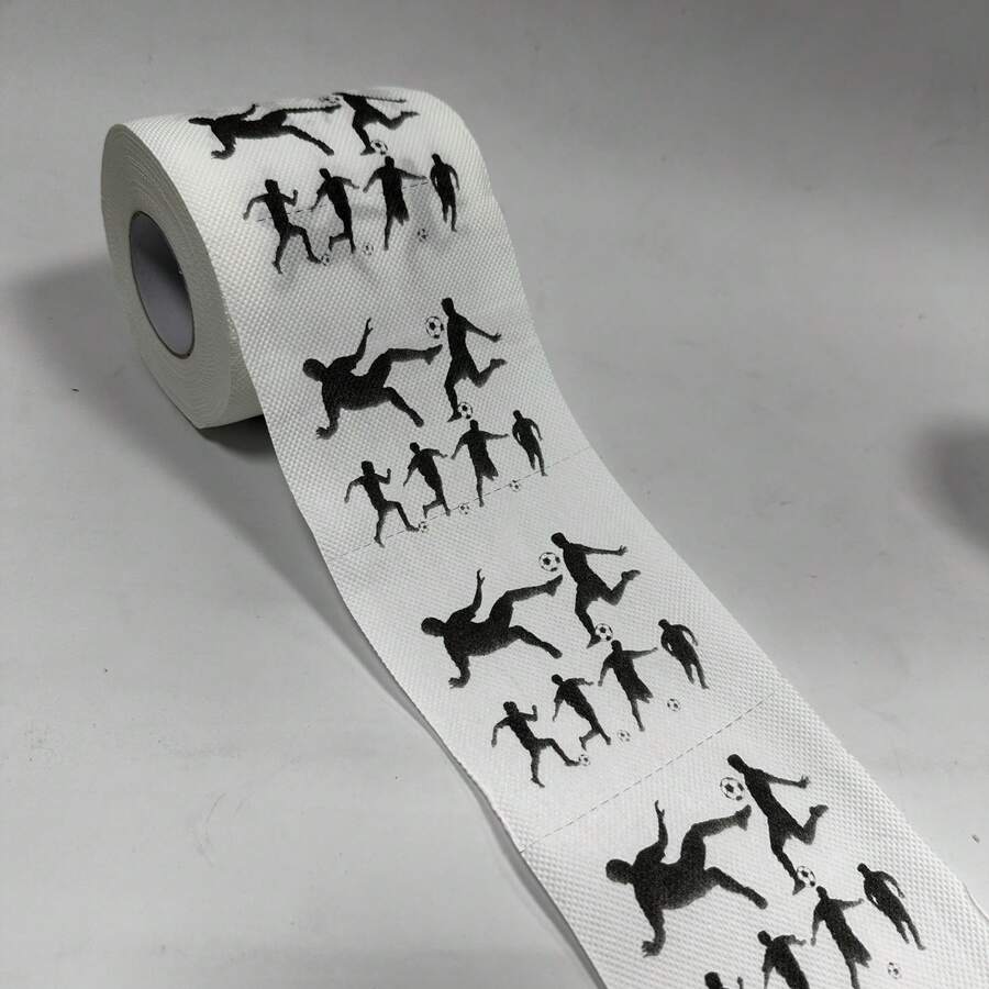 A Mysterious Gift For Football Fans: Printed Football Toilet Paper,Love Football, Available In 1 Or 2-Roll Packaging.