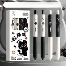 6pcs/Set Hide And Seek Retractable Ballpoint Pens, Cute Changing Face Design, Quick-Drying Exam Pens - Sets - View 7