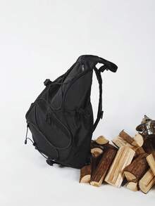 大容量黑色男士斜挎包 | Techwear 斜跨胸包 | 多口袋可調節肩帶 - 彩色 - 查看 6