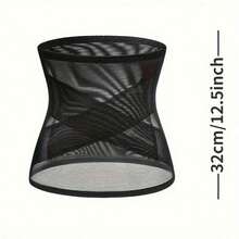 Breathable Mesh Waist Shaping Belt, Daily Abdominal Support Belt, Cross-Tie Design - Multicolor - View 5