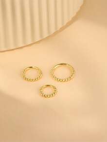 1 đôi bông tai bạc 925 mạ vàng 18K, kiểu cài móng vuốt, thích hợp cho xỏ khuyên xương tai/sụn tai/xoắn tai, trang sức ít gây dị ứng, phù hợp cho phụ nữ và bé gái đeo hàng ngày, dự đám cưới, tiệc tùng, lễ đính hôn. - Bạc - Xem 6