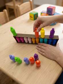 21/1pc Color Matching Guessing Bottle Cap Game, Color Strategy Board Game With Colorful Bottle Caps, Fun Guessing Challenge, Perfect For Family Gatherings, Memory Competitions, Also Great Gift For Holidays And Birthday Parties - A - View 4
