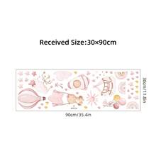 Bộ 1/2 tờ decal dán tường hình hoạt hình khinh khí cầu, mây, máy bay và ô tô, thích hợp cho phòng trẻ em, phòng ngủ và phòng trẻ sơ sinh, decal PVC dán tường dễ bóc, tranh dán tường hình động vật dễ thương. - Nhiều màu - Xem 14