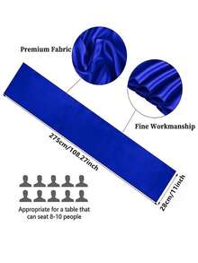 2pcs/5pcs/10pcs Royal Blue Satin Table Runner, Long Silk Table Runner, Suitable For Wedding, Baby Shower, Bridal Shower, Hotel, Home, Party, Outdoor Event, Graduation, Birthday, Wedding Reception And More Occasions - Royal Blue - View 6