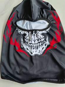 1件装户外骑行绿色小妖精拉法帽，骷髅趣味面罩，绿色鱼头套，社交媒体拍照道具 - 搞怪 - 查看 4