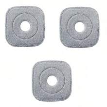 1/2/3/4/5/10pcs Replacement Cleaning Mop Heads, Thick Fiber Dirt Separation Square Mop Refill Pads For Rotating Flat Mop Accessories - Grey - View 11