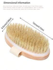 天然猪鬃身体刷，去角质，改善橘皮组织，深层清洁毛孔，促进血液循环，舒缓压力，居家沐浴及身体护理必备品 - 彩色 - 查看 5