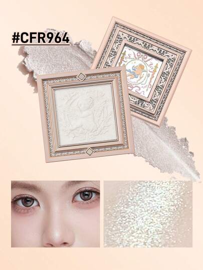  CHEERFLOR Polvo Iluminador Metálico - Brillo facial y corporal resistente al agua, maquillaje de contorneado luminoso de larga duración y multicolor, iluminador natural con acabado metálico para fiestas | Resistente al agua, 5g/0.17oz