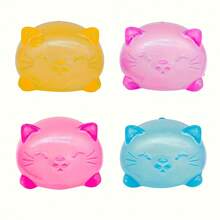A Random Color Cute Lying Cat Squishy Toy, Soft And Slow-Rebound Stretchable Toy, Beautiful And Portable, Ideal For Birthday Parties And Holiday Gifts, Classroom Prizes, Mischievous Cat Design, Easter, Valentine's Day, And Other Holiday Gifts. - 藍貓 - 查看 2