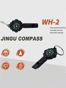 Móc khóa la bàn kiêm còi sinh tồn ngoài trời 3 trong 1 đa chức năng, thích hợp cho leo núi, đi bộ đường dài, cắm trại, phiêu lưu trong hoang dã, bền bỉ, chống rơi vỡ. - Nhiều màu - Xem 9