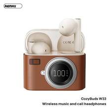 REMAX CozyBuds W33 True Wireless Bluetooth Earphones With Digital Display: Camera-Style Design, Long Battery Life, Compact And Portable, Includes A Lanyard, Semi-In-Ear Design, Stereo Sound. - View 8