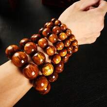 Golden Silk Sea Willow Buddha Bead Bracelet, Single Circle Bracelet, Men's And Women's Rosary Beads, Wenwan Live Broadcast Drainage Welfare Products - Vòng tay liễu biển đơn sợi 12mm - Xem 1