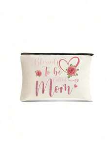 女士化妆包，母亲节礼物，印有“Blessed To Be Called Mom”字样的化妆包，拉链设计，可收纳化妆品和洗漱用品，6种颜色可选，女士沙滩包，便携式收纳包，透明洗漱包，旅行包，化妆包，送给妈妈、妻子、奶奶的理想礼物，适合母亲节、生日、感恩节、节日等场合（拉链款式随机）。化妆包，化妆袋，洗漱包，化妆品收纳，大容量，母亲节礼物，节日必备，母亲节礼物。 - 彩色 - 查看 16