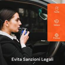 Avilia Etilometro Certificato Preciso con Display LCD e Riproduzione Vocale in Italiano - A - Visualizzare 4