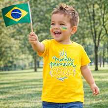 Kids' T-Shirt, Team Supporters, World Cup Brazil - CBR01 - My First World Cup - 黃色 - 查看 1