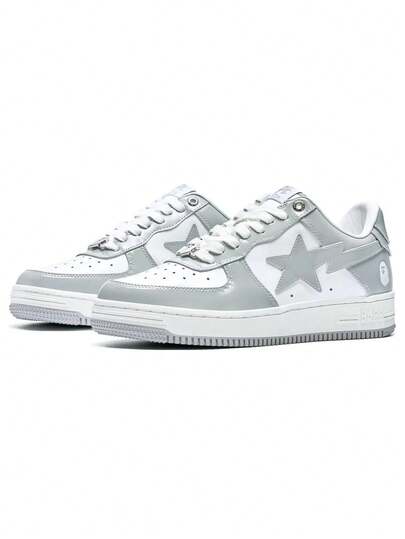  A BATHING APE BAPE STA Women's Patent Leather Fashion Sneakers