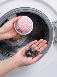 1/3pcs Pet Owner Essential Fine Mesh Washing Machine Filter Bag, Strong Hair Removal Anti-Tangle Hair Collector, Home Cleaning Ball Floating Debris Filter Anti-Clogging - Blue - View 5
