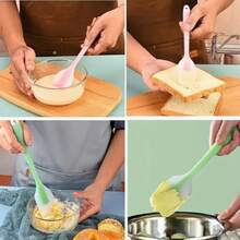 2pcs/1pc Semi-Transparent Silicone Butter Cream Spatula Scraper Cake Baking Mixing Tool - View 6