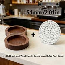 1pc, 51mm/53mm/58mm, Thick Double-Layer Reusable Coffee Filter Basket, Heat-Resistant, Suitable For Portafilter Coffee Machines, Can Be Used To Make Coffee Pucks, Ideal Choice For Baristas, Also Fits Portafilter Baskets, Accessory For Espresso Coffee, Suitable For Back To School Season - Multicolor - View 24