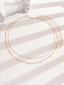 2pcs/Set Holiday Style Butterfly Pendant Chain Waist Accessories, Random Quantity - 黃金2 - 查看 5