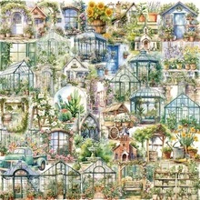 50 Stück grüne Sonnenschutz Garten Haus Aufkleber, ästhetische Aufkleber mit transparenten träumerischen Elementen, Graffiti, Y2K Urban Ästhetik Aufkleber, lustige Aufkleber geeignet als Geschenke, inklusive 80er und 90er Jahre Cartoon Aufkleber, anwendbar für Scrapbooking, Umschläge, Wasserflaschen, Computer, Laptops, Handy, Gepäck, Notizbücher, Kühlschränke, Feiertagspartys, Weihnachtsdekoration, Neujahrsdekoration, Winterdekoration - Verschiedenfarbig - Übersicht 8