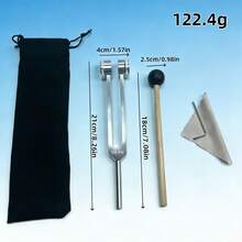 1 Set Aluminum Alloy Tuning Fork Kit, 4 Size Options, Standard Volume With Bag & Tools, Frequency Tuning Fork Pouch - Multicolor - View 11