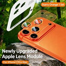NNBILI 1pc Orange Metal Mesh Heat Dissipation Base Film, Compatible With Apple 17 Pro Max/18 Pro Max Lens, Ultra-Thin Invisible Full Coverage Dust-Proof Mesh Film, Compatible With IPhone 17 Pro Lens Protector Film, Electrostatic Adsorption IP - Orange - View 8