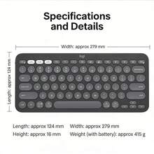 Wireless Bluetooth Keyboard, Ultra-Thin And Portable, 79 Keys, Long Battery Life, Easy Customization, Comfortable Typing Experience, Supports Multi-Device Connection, And Has A Simple Keyboard Layout. - View 8