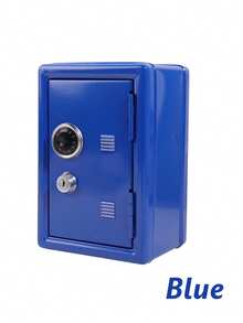 1 pieza de Hucha vertical, Caja de almacenamiento de monedas de metal, Alcancía pequeña de escritorio con llave y cerradura con contraseña, Organizador de suministros de oficina, con cajón incorporado, regalo ideal para familia y amigos - Rosa - Ver 13