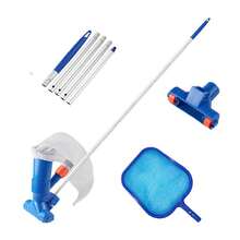 Pool Vacuum Cleaner With Brush For Inflatable Pools, Pool Cleaning Kit - Leaf Skimmer For Pools, Pool Net, Tub Cleaning Tool, Pool Skimmer With 5-Section Telescopic Detachable Pole For Pool, Spa, Pond - 1 Set - View 11