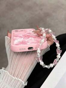 Lanyard Flower Painted Grooved Pink Attached Chain Shockproof Thick Stylish Case Compatible With IPhone 16/Compatible With IPhone 15, Floral Painted Compatible With IPhone 15 Pro Max, Compatible With Apple P13 Phone Case P14 Women P11 Soft Shock-Resistant XS.XR/16 Pro Max/13 Case/Case/78P.78GES2 Compatible With IPhone 16/Compatible With IPhone 15/ XR /Compatible With IPhone 16 Pro Max/7P 8P/P12 Pro Max/P13 Pro Max/P14 Pro Max /P13/P14/P11/P12/P14 Women Soft Shock-Resistant XS/S/XS Max/78GES Phone Case Cover Waterproof Anti-Fall Scratch Resistant,International Version, Not The Domestic Version - 型號1(1台) - 查看 4