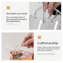 1PC Extra Large 25Oz/750ML Capacity High Borosilicate Glass Cup Creative Handbag Shape Versatile Fish Tank Or Vase Decoration - Clear - View 6