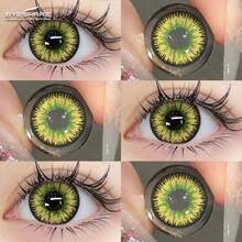 Eyeshare 1 Pair Of Contact Lens, Suitable For Role-Playing And Makeup, Gold Contact Lens, Cosplay - Gold - View 2