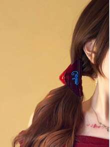 1pc French Transparent Letter Triangle Hair Claw Clip, Suitable For Women With Fine Hair - Multicolor - View 6