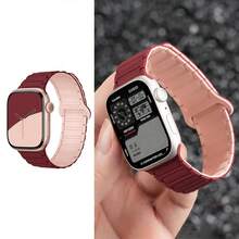 1条磁性硅胶表带，兼容 42mm 41mm 40mm 38mm，适用于 Series 11 10 9 8 7 6 5 4 3 SE 2nd Ultra，男女通用单环硅胶表带 - 38/40/41/(S10/11-42mm) - 查看 23