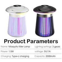 Electric Mosquito Repellent & Killer - Fly Trap, Fly Swatter, Wall-Mounted Camping Light, Mosquito Killer, Suitable For Warehouse, Garden, Patio, Outdoor Camping Essential - Three-color Adjustable Lighting - View 12