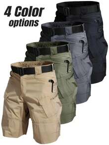 Men's Cargo Shorts, Breathable Quick Dry Tactical Work Shorts, Multi-Pocket Design - Xám - Xem 3