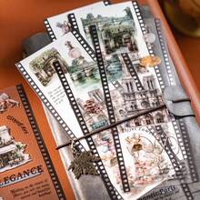 10pcs/Pack City Travel Theme Stickers, Creative Aesthetic Sticker Decals, DIY Decoration Scrapbooking Craft Materials, Holiday Gift, Personalized Scrapbook School Supplies Scrapbook Supplies - Style 6 - View 11