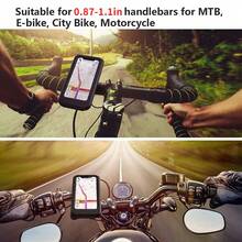 Adjustable Shockproof 2026 New Waterproof Motorcycle Bike Phone Mount With Screen Protector, Magnetic Design, ABS Material, Extendable Handlebar Stand Bike Phone Holder For Bicycle & E-Scooter Navigation Valentine's Day Gift - Black - View 4