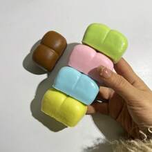 1 pieza Juguete Suave de Pan de Chocolate Colorido y Pastel, Juguete Antiestrés de Rebote Lento, Regalo Creativo - Multicolor - Ver 3