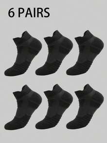 1/3/6 Pasang Kaos Kaki Olahraga Tebal untuk Mata Kaki, Kaos Kaki Anti Lembap untuk Tenis, Bulu Tangkis, Lari, dan Basket untuk Pria - MultiWarna - View 22