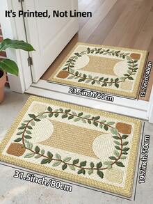 1pc 3D Pattern Doormat, Fresh Green Plant Design Wool Rug, Suitable For Bathroom, Kitchen, Outdoor, Indoor, Hallway, Bedroom, Living Room, Bedside, Machine Washable, Easy To Clean, Non-Slip Bottom, Suitable For Bedroom Winter Decor, Valentine's Day Holiday Decor, Bathroom Accessory Essential, Room Decor Set, Outdoor Decorative Carpet Mat - Multicolor - View 15