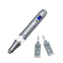 WanTogo Dermapen Ultima M8 专业电动微针美容仪，配有 12 个针头（11 针、16 针、24 针、36 针、42 针、纳米针） - 灰色 - 查看 2