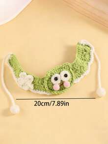 Vòng cổ cho thú cưng đan móc thủ công, yếm đan len dễ thương cho mèo và chó, phụ kiện cổ cho thú cưng nhỏ với nơ hoa điều chỉnh được, phù hợp cho chó và mèo nhỏ. - Nhiều màu - Xem 5